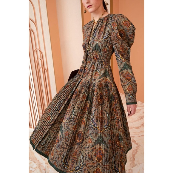 Ulla Johnson Dresses & Skirts - NWOT Ulla Johnson Midi Long-Sleeve Floral Anoush Cotton Dress